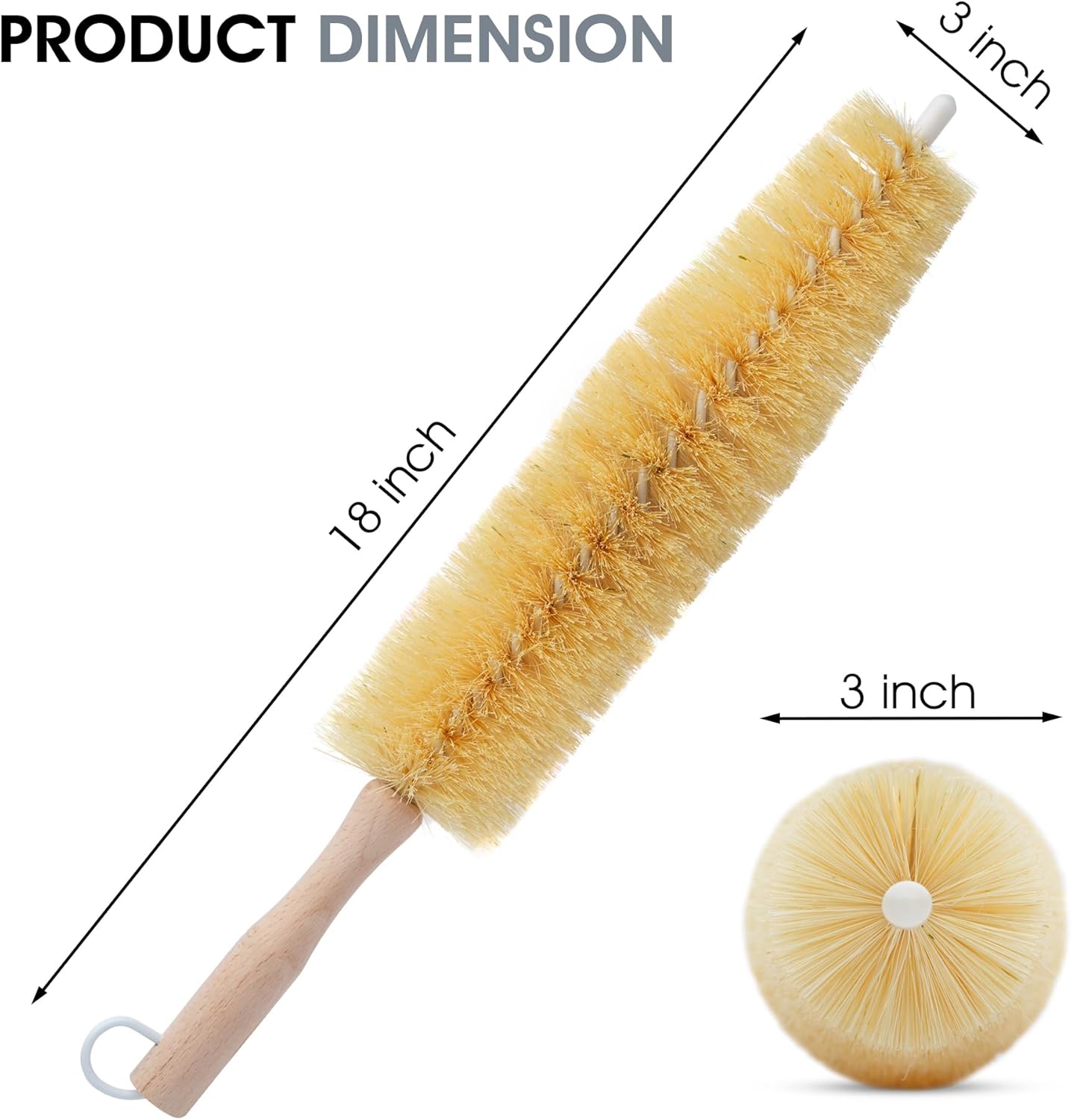 Nanoskin (85 – 799) Cepillo grande para rueda de radios con alambre con revestimiento de plástico