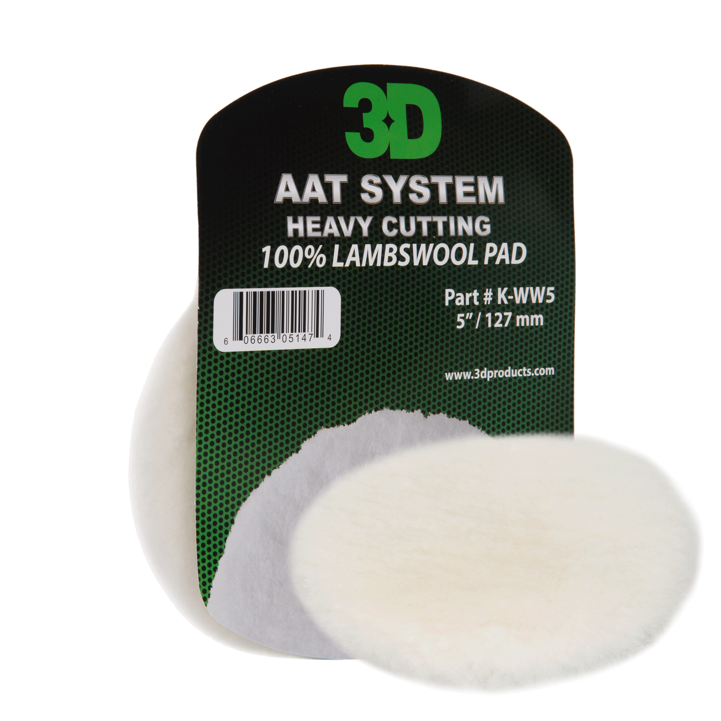 3D AAT System Heavy Cutting Lambswool Pad 5 inch