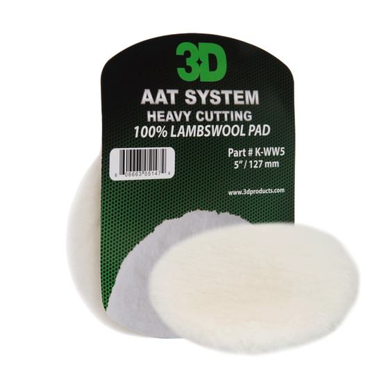 3D AAT System Heavy Cutting Lambswool Pad 5 inch